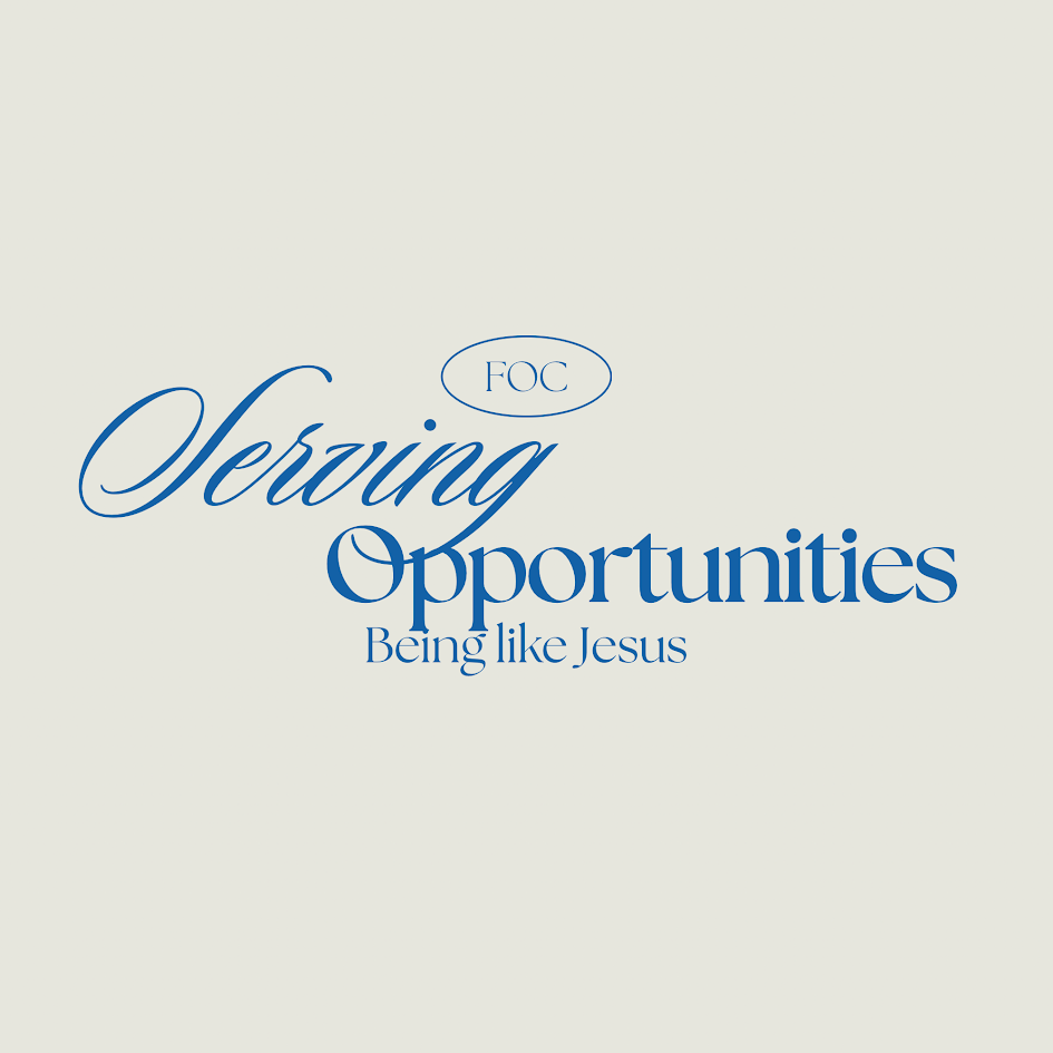 FOC Serving Opportunities logo — Being like Jesus